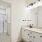 Double vanity inside the townhome unit's primary bathroom at Rock Springs Village