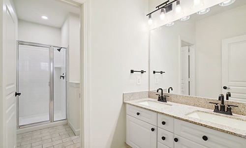 bathroom with white counter